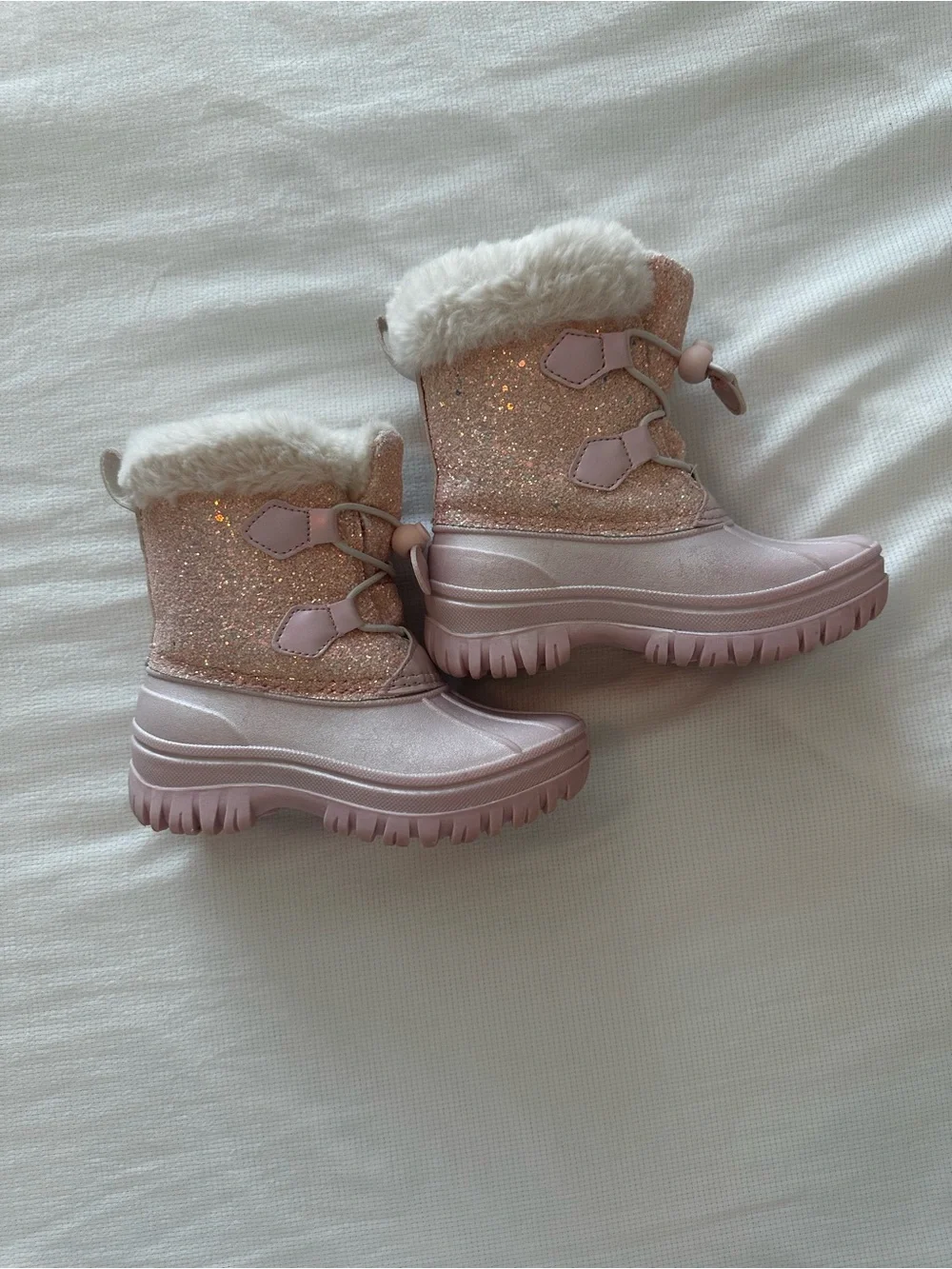 Fall Creek Kids Pink Glitter Snow Boots